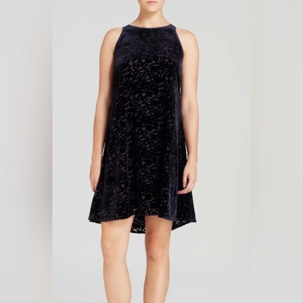 Eileen Fisher sleeveless velvet short dress, size XS, flowy, witchy, fairy